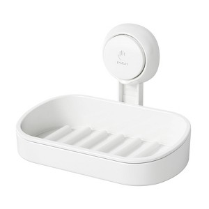 Aoibox Suction Cup Soap Dish Holder for Shower Wall Mounted Self Draining No Drill Removable Bar Soap Sponge Holder for Bathroom Bathtub Kitchen Sink - 1 of 4