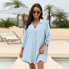 Women's Tie Cuff Button-Front Cover-Up Dress - Cupshe - 3 of 4