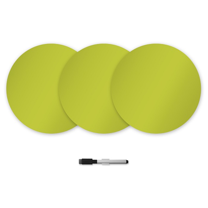 Wall Pops! ® Dry Erase Board Circle Decals 13" 6ct Lime Green Target