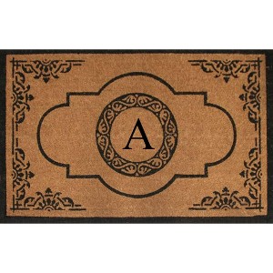 A1HC Non Slip Rubber and Natural Coir Doormat for Outdoor Entrance Front Door Mat 30x48 Monogrammed - 1 of 4