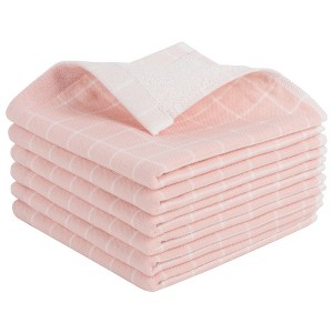 PiccoCasa 100% Cotton Kitchen Dish Cloths Highly Absorbent Towel Great for Household Cleaning 6 Pcs - 1 of 4