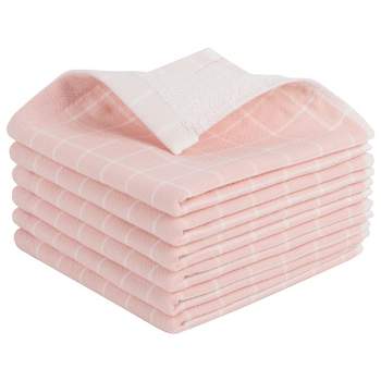 PiccoCasa 6-Pack Cotton Kitchen Tea Towel Lattice Pattern Mixed Color  13.4x13.4