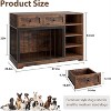 47” Large Dog Crate, Dog Kennel Indoor with 2 Drawers and 4 Shelves, Dog Crate Furniture TV Stand - 3 of 4