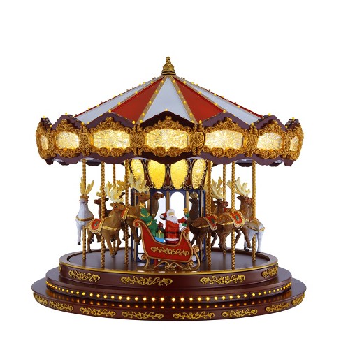 Mr. Christmas Deluxe Christmas Carousel Animated Musical Christmas ...