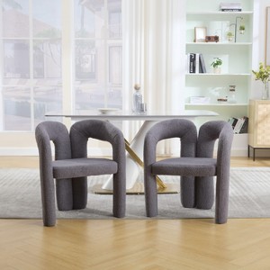 Kumasinova Accent Chairs Set of 2,Modern Teddy Living Room Chair,Comfy Reading Chair with Soft Texture,Modern Accent Chair for Dining&Lounge - 1 of 4