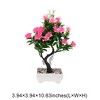 Unique Bargains Artificial Plants Rose-Adorned Welcome Pine Bonsai Plastic 3.94"x3.94"x10.63" 1 Pc - 3 of 4