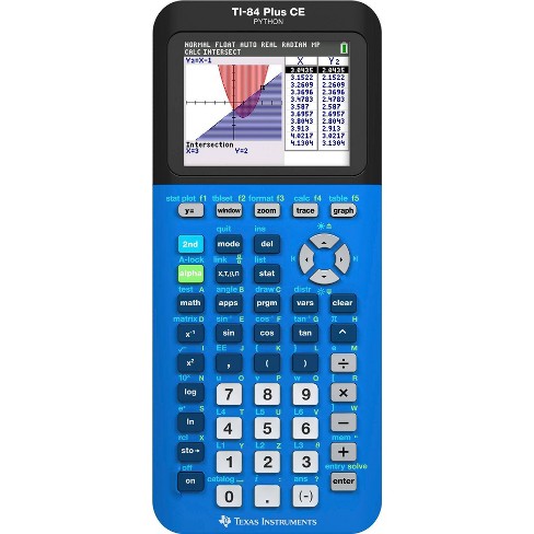 Texas Instruments 84 Plus Ce Graphing Calculator - Bionic Blue