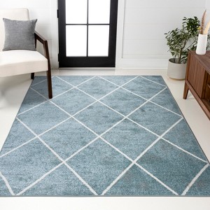 Cole Minimalist Diamond Trellis Area Rug - JONATHAN Y - 1 of 4