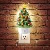 Casafield Ceramic Christmas Tree Night Light - Plug-in Vintage Christmas Decorative Night Light with # Bulbs and Star Topper - 2 of 4