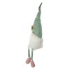 Northlight Spring Floral Plaid Gnome Figure with Dangling Legs - 28" - Green and White - 4 of 4