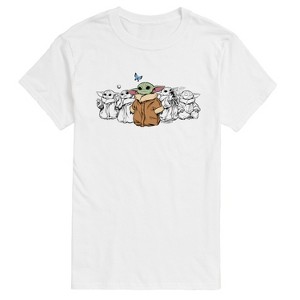 Men's - Star Wars - The Mandalorian Grogu Butterfly Short Sleeve Graphic T-Shirt - 1 of 4