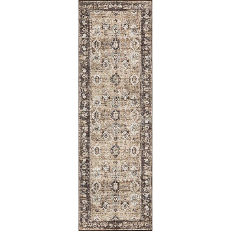 Well Woven Elle Basics Intrigue Non-Slip Rubber Backed Washable Modern Vintage Area Rug -  for Living Room, Bedroom, Hallways, and Kitchen, 1 of 10