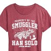 Women's - Star Wars - Property Of The Smuggler Han Solo Short Sleeve Graphic T-Shirt - 2 of 4