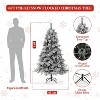 Clearance! 6 FT Prelit Snow Flocked Christmas Tree, 400 Multi-Color LEDs, 8 Modes, 850 Hinged Tips, Indoor/Outdoor - 2 of 4