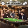 Oval Poker Table with Collapsible Legs, Casino Leisure Gamimg Table for 10 Players, Texas Holdem Blackjack Poker Table with Stainless Steel Cup Holder - 2 of 4