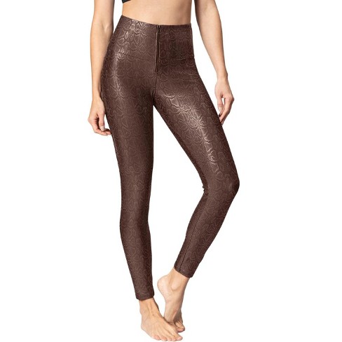 Women's High Waist Faux Leather Leggings - A New Day™ Black L : Target