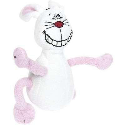 Multipet Deedle Dude Singing White Rabbit Plush Dog Toy