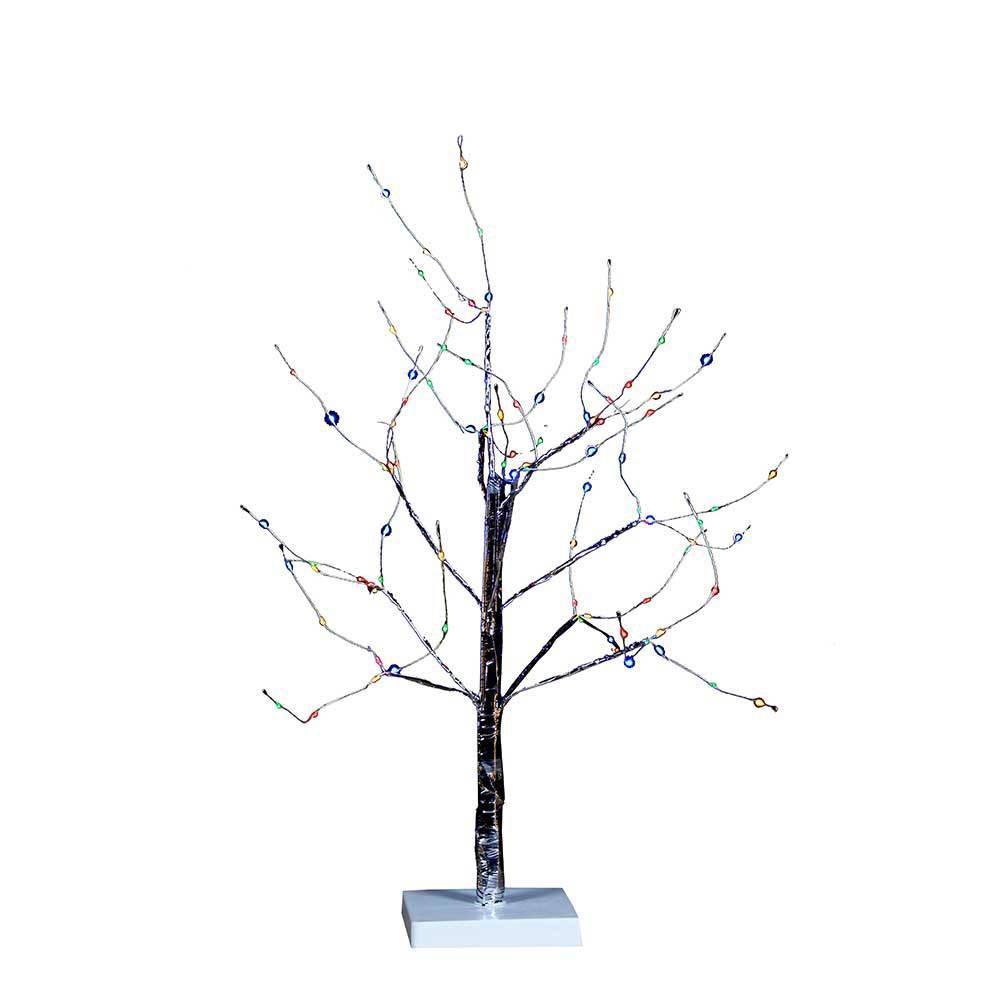 UPC 086131461439 product image for Kurt Adler 2ft Pre-Lit LED Battery Operated Silver Bark Artificial Tree Multicol | upcitemdb.com