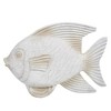Sagebrook Home Creative Fish Sculpture for Living Room, Bedroom or Office Decor, Whitewash - 2 of 4