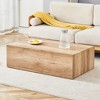FURNIinspire Coffee Tables MDF Coffee Table with Minimalist Design and Natural Light Wood Texture for Living Room Bedroom Office, Brown, - 2 of 4