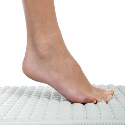 Cushioned Pillow Top Non-Slip Rubber Bathtub Mat Gray - Slipx Solutions