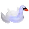 Swimline Giant Inflatable Transparent LED Light-Up Ride-On Swan Float | 90702 - 2 of 4