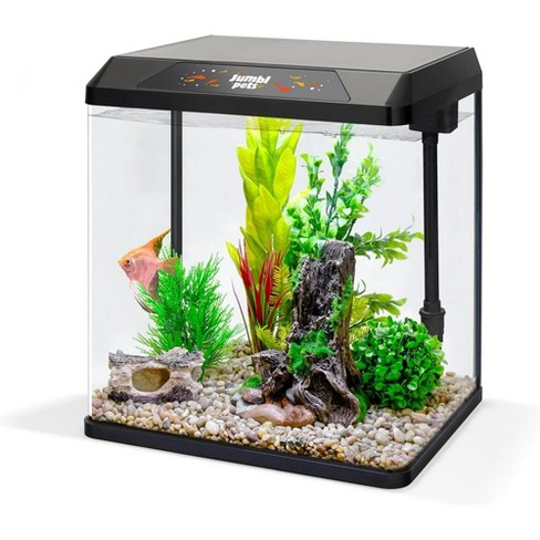 Jumblpets Starter Fish Aquarium Kit, Beginner Glass Fish Tank Kit W/led  Lighting & More (2 Gallon) : Target