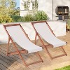 BestMassage Beach Sling Chairs Set of 2 Outdoor Patio Folding Chairs - 2 of 4