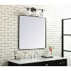 Elegant Lighting Soft corner metal rectangular mirror 36x36 inch in Black - 3 of 4