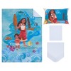 NoJo Disney Moana 2 Ocean Sisters 4 Piece Toddler Bed Set - Comforter, Fitted Bottom Sheet, Flat Top Sheet, Reversible Pillowcase, Aqua, and Orange - 2 of 4