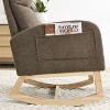CAVINAS 27.6" Rocking Accent Chair with High Backrest and Side Pockets, Upholstered Lounge Arm Chair for Living Room - 3 of 4