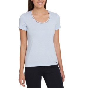 Tommy Hilfiger Womens Lattice-Trim Basic T-Shirt - 1 of 1