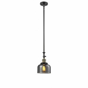 Bell - 1 Light Stem Hung Tiltable Mini Pendant In Industrial Style-14 Inches Tall and 8 Inches Wide - 1 of 1