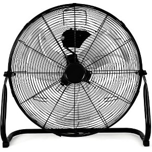 BestParts 20" High Velocity Floor Fan – Heavy Duty Metal, 3-Speed, Oscillating, Industrial Black - 1 of 4