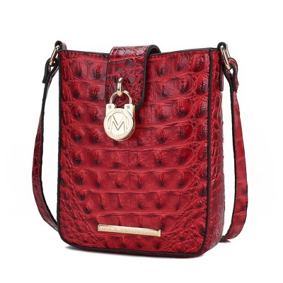 MKF Collection Avery Women’s Croc-Embossed Vegan Leather Crossbody Versatile Bag by Mia K