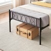 Whizmax Metal Platform Bed Frame with Iron-Art Sweet Heart Headborad & Footboard, No Box Spring Needed, Black - 4 of 4