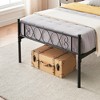 Whizmax Metal Platform Bed Frame with Iron-Art Sweet Heart Headborad & Footboard, No Box Spring Needed, Black - image 4 of 4