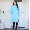 Catalonia Women’s Plush Hoodie Sweatshirt Dress, Casual Snuggly  Pullover Sweater with Kangaroo Pocket, Womens Fall Tops, One Size - 2 of 4