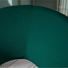 Roundhill Furniture Slatina Silky Velvet Upholstered Accent Chair, Green with Gold Tone Finished Base - 4 of 4