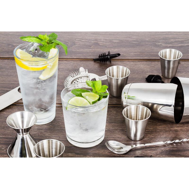 Lexi Home 16-Piece Stainless Steel Cocktail Essential Barware Set, 5 of 7