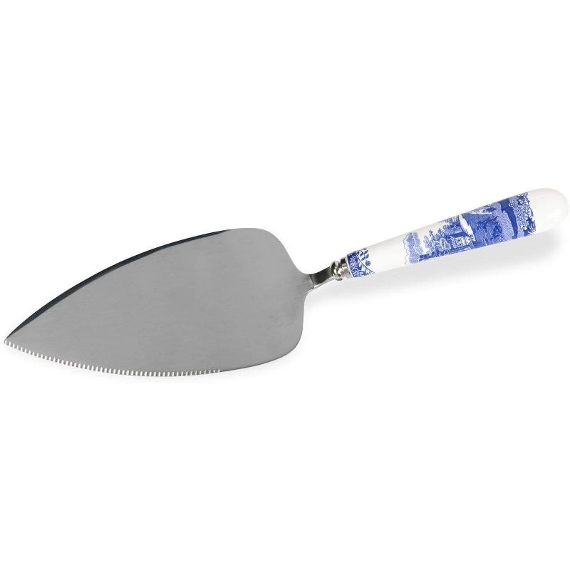 Spode Blue Italian Cake Server Knife with Porcelain Handle, 10", Blue White, New, 1 of 6