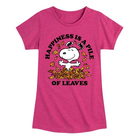 Girls' - Peanuts -  Fitted Short Sleeve Graphic T-Shirt - image 1 of 4