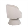 Swivel Accent Chair Armchair, Round Barrel Chair in Fabric for Living Room Bedroom - 3 of 4