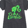 - Barbie - Logo Shamrock Pattern Graphic Short Sleeve Fleece Dress - 2 of 3