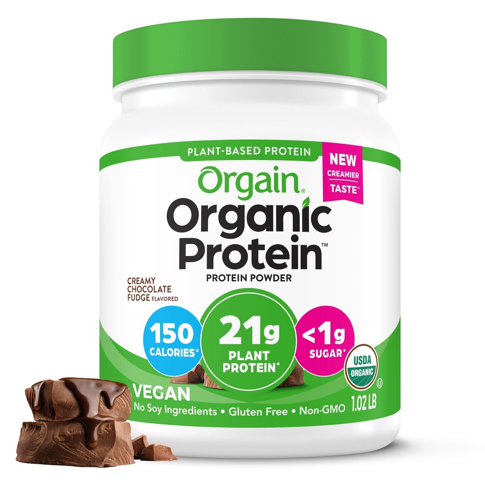 Photos - Vitamins & Minerals Orgain Organic Vegan Plant Based Protein Powder - Creamy Chocolate Fudge - 16.32oz 