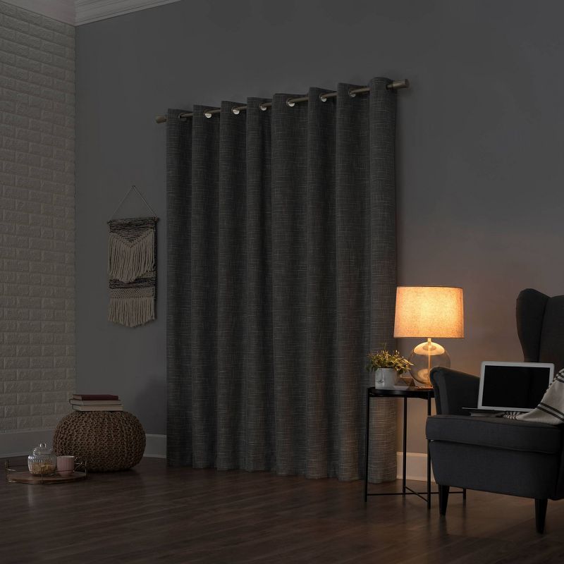 Kline Burlap Weave Thermal 100% Blackout Grommet Top Curtain Panel - Sun Zero, 3 of 10