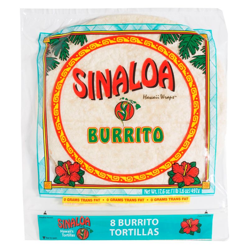 Sinaloa Burrito Size Hawaii Wraps - 17.6oz/8ct, 1 of 2