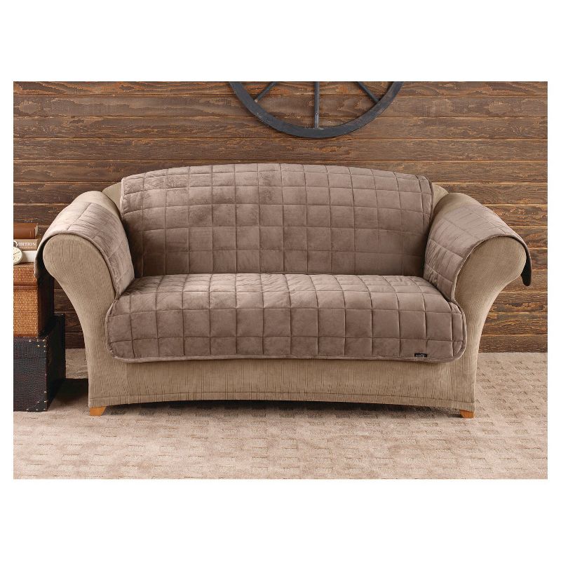 Antimicrobial Quilted Sofa Furniture Protector - Sure Fit, 3 of 5