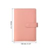 Unique Bargains A6 PU Leather Budget Binder with Zipper Envelopes 1 Set - 2 of 4