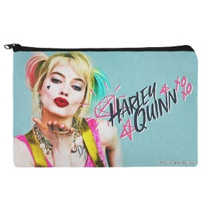 Birds Of Prey Harley Quinn Blowing Kisses Makeup Cosmetic Bag Organizer Pouch - 1 of 4